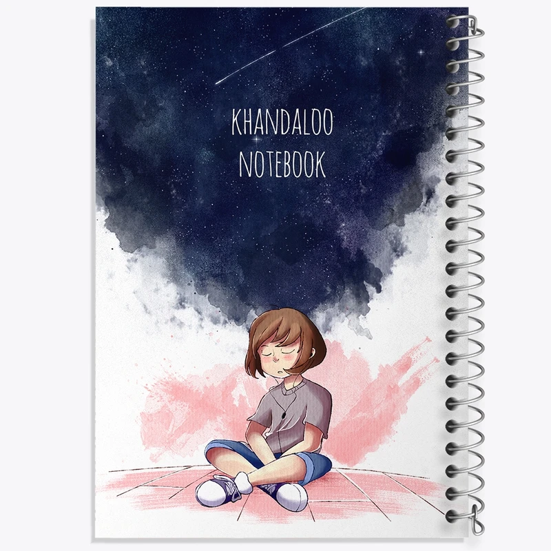 دفتر شطرنجی 50 برگ خندالو طرح دخترانه فانتزی کد N8180