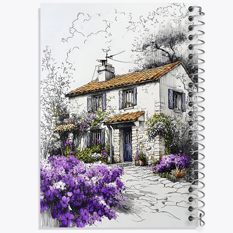 دفتر مشق 100 برگ خندالو طرح نقاشی خانه کد N9390