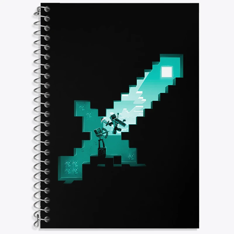 دفتر نت موسیقی 50 برگ خندالو طرح ماینکرافت (Minecraft) کد F3488