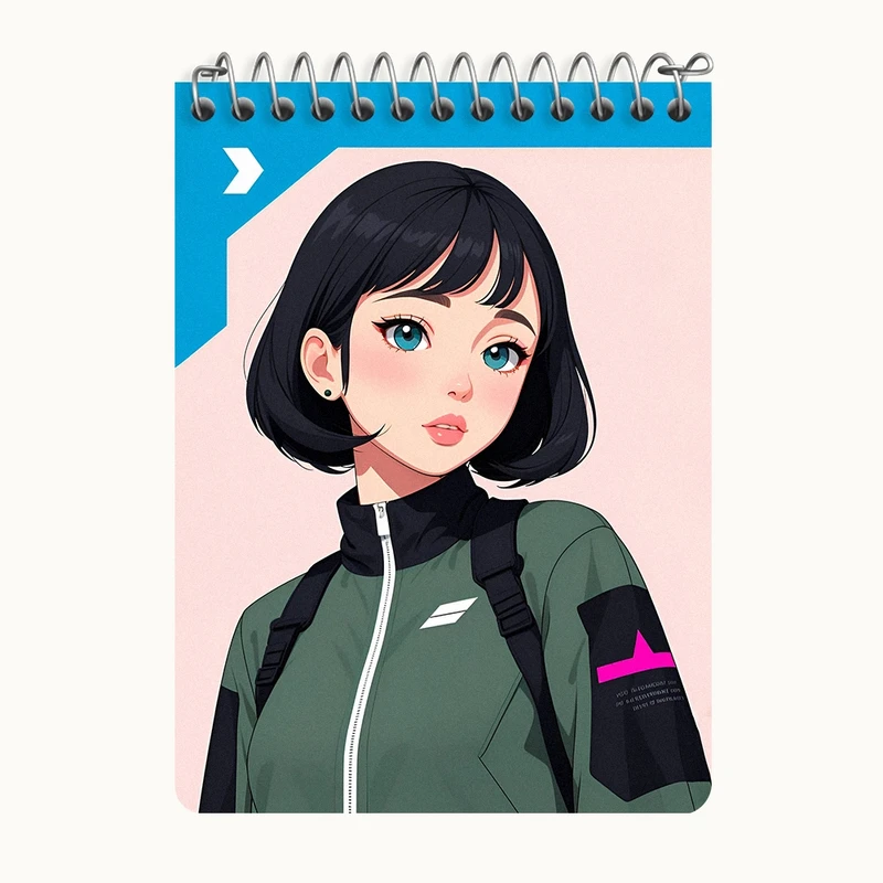 دفتر یادداشت 50 برگ خندالو طرح دخترانه کد N4538