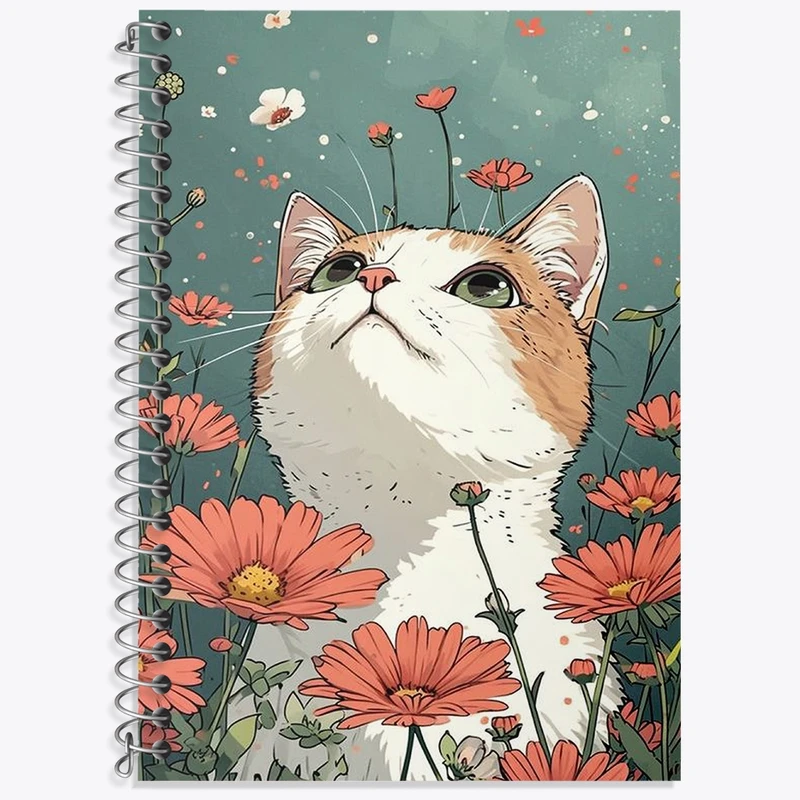 دفتر لغت 50 برگ خندالو طرح گربه (Cat) کد F2950