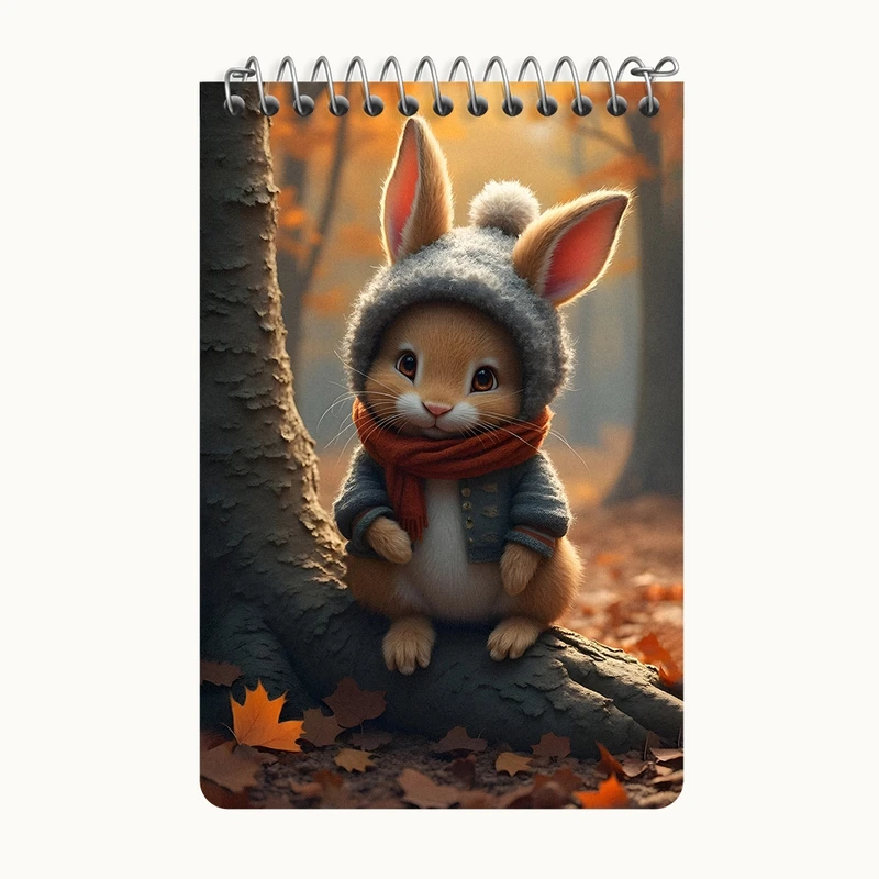 دفتر یادداشت 50 برگ خندالو طرح خرگوش کیوت کد F5536