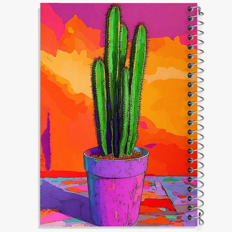 دفتر مشق 50 برگ خندالو طرح کاکتوس کد F9829