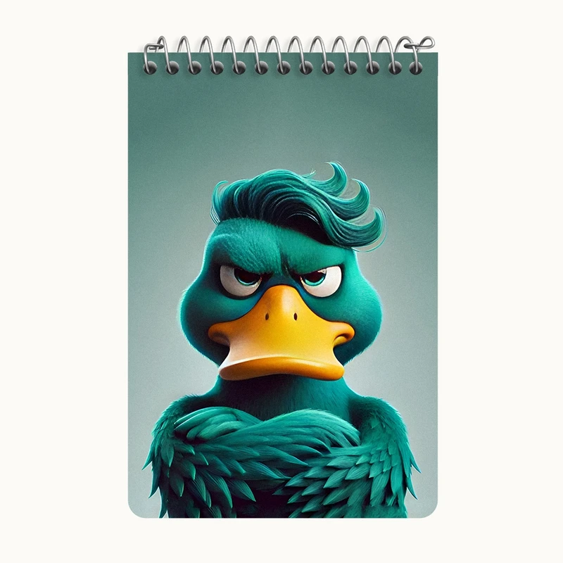 دفتر یادداشت 50 برگ خندالو طرح اردک عصبانی کد F11829