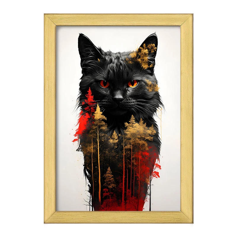 تابلو خندالو طرح گربه (Cat) کد F3642