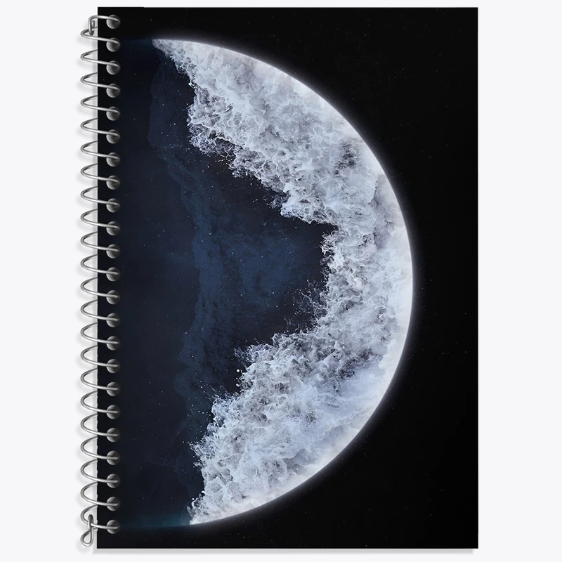 دفتر زبان 50 برگ خندالو مدل سه خط طرح موج دریا کد F4060