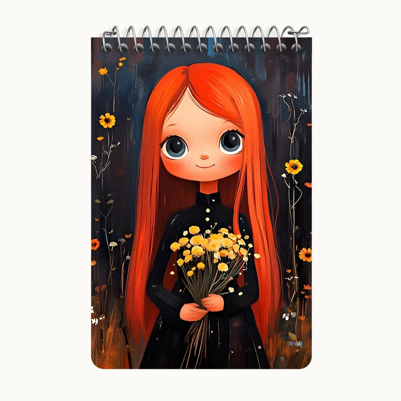 دفتر یادداشت 50 برگ خندالو طرح دخترانه کد F12068