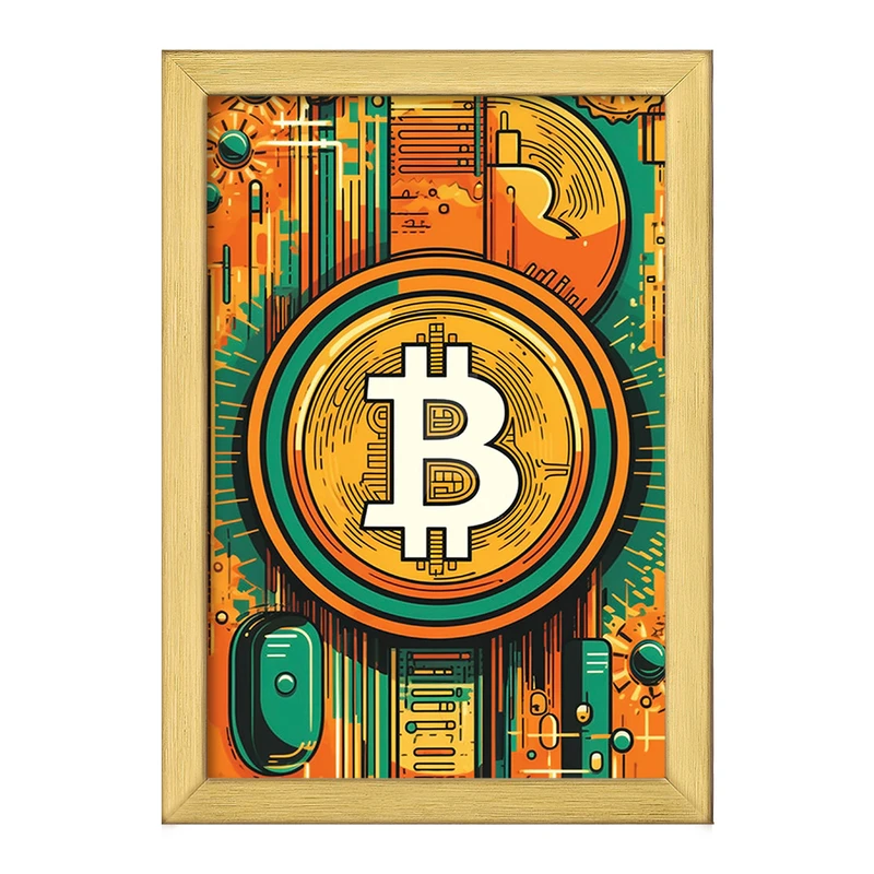 تابلو خندالو طرح بیت کوین (Bitcoin) کد F1641