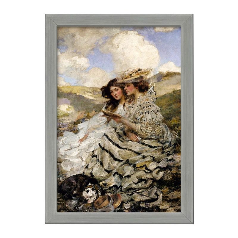 تابلو خندالو طرح نقاشی در تپه های شنی اثر جیمز جبوسا شانون کد F12484