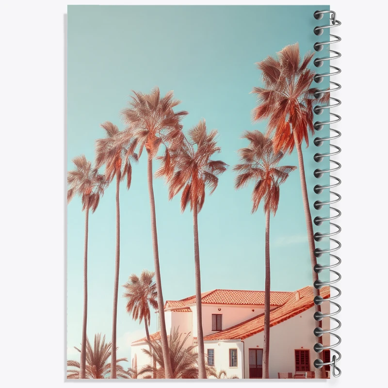 دفتر مشق 50 برگ خندالو طرح درختان نخل کد F3561