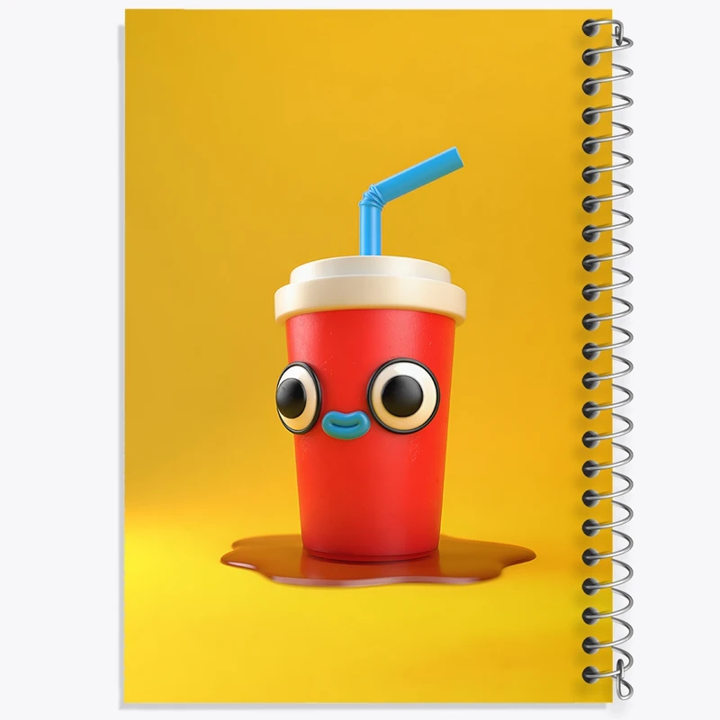 دفتر شطرنجی 50 برگ خندالو طرح نوشابه کیوت کد F3355