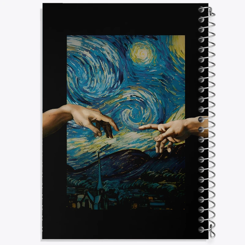 دفتر مشق 100 برگ خندالو طرح شب پر ستاره کد F4533