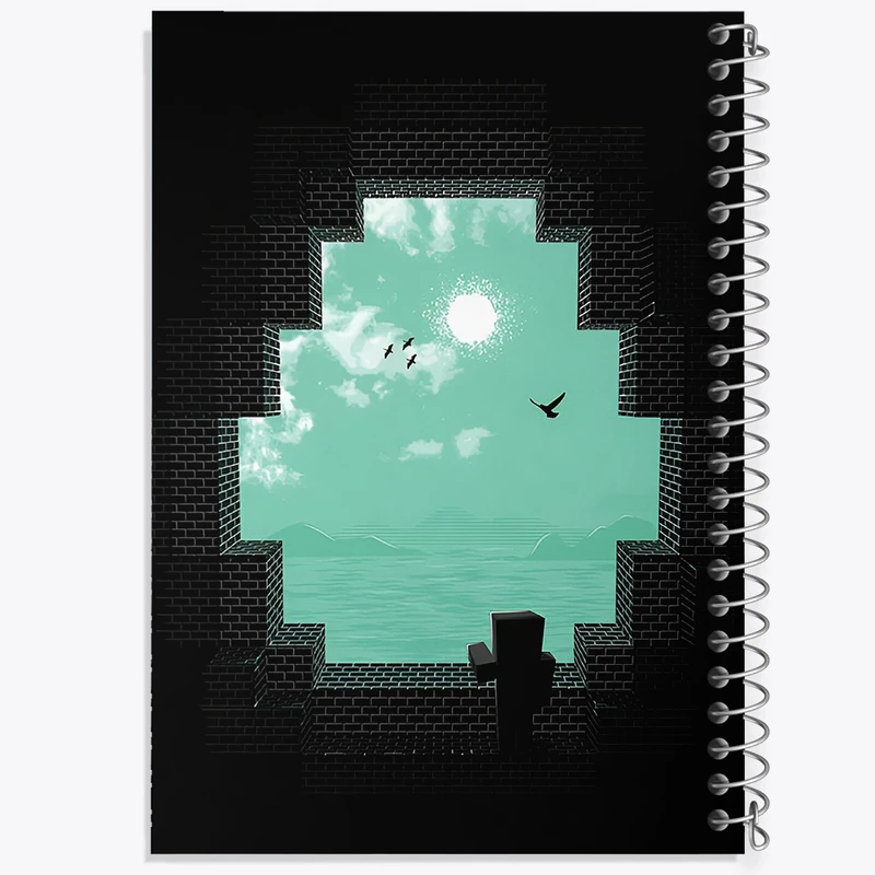 دفتر مشق 100 برگ خندالو طرح ماینکرافت (Minecraft) کد F3487