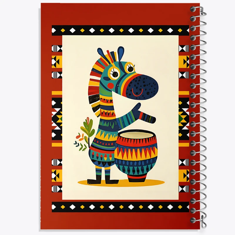 دفتر مشق 100 برگ خندالو طرح گورخر آفریقایی کد N7191