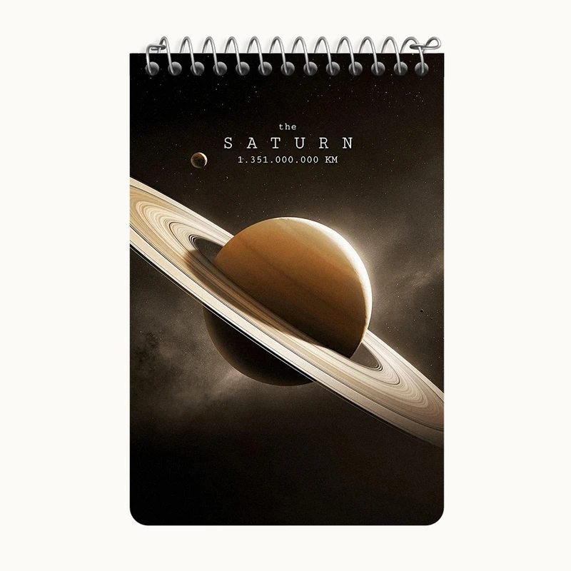 دفتر یادداشت 50 برگ خندالو طرح سیاره ی زحل کد F4593