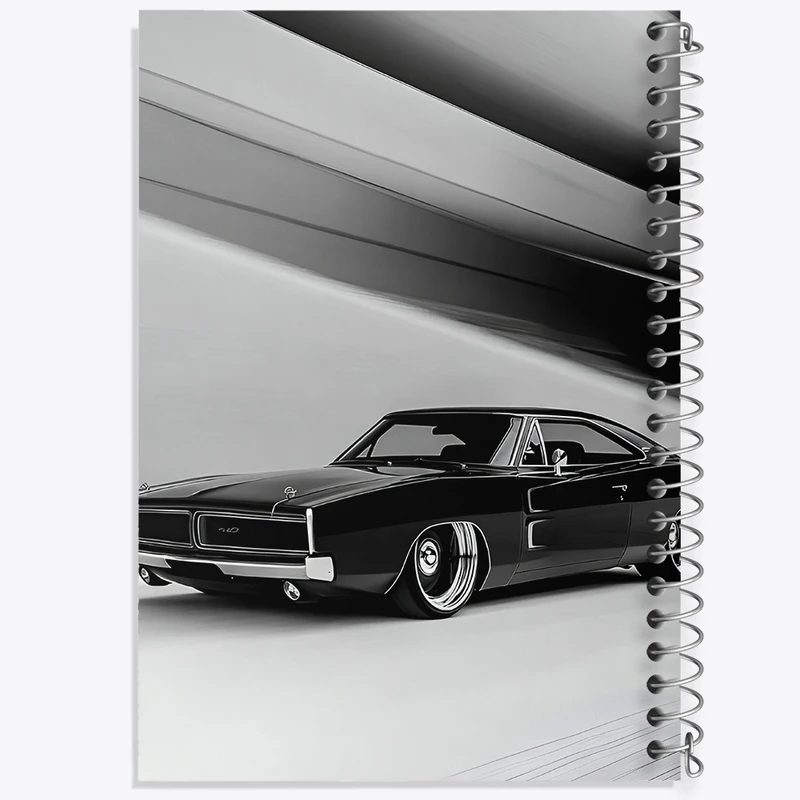 دفتر ژورنال نویسی 50 برگ خندالو مدل نقطه ای طرح ماشین کلاسیک کد F10386