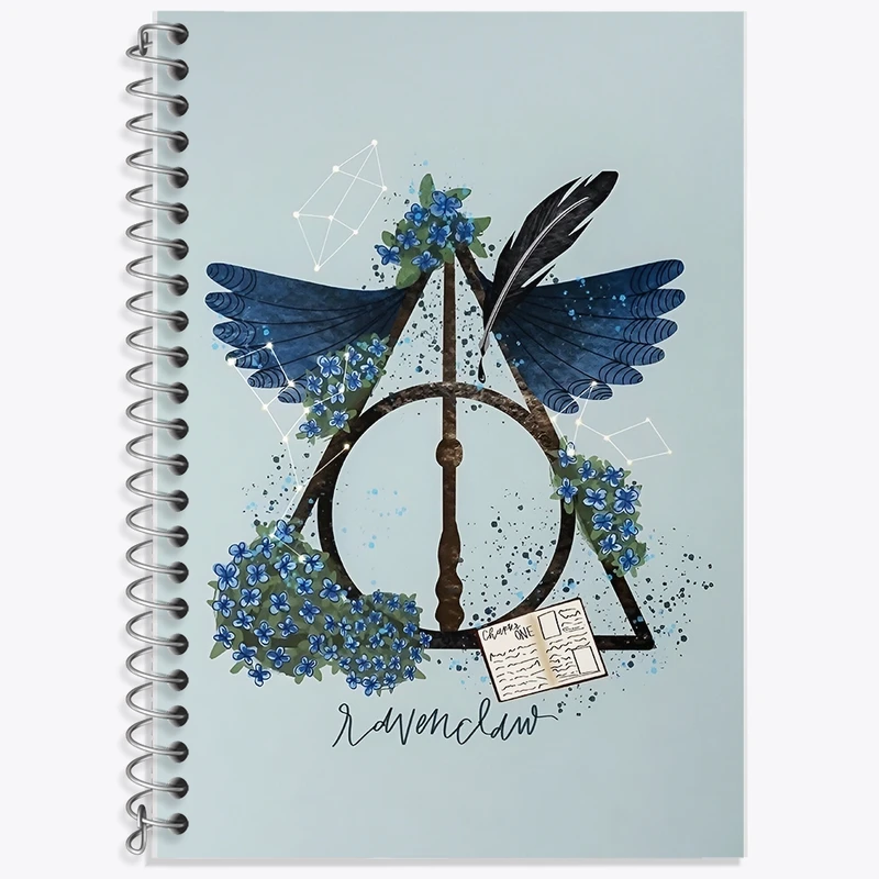 دفتر زبان 50 برگ خندالو مدل سه خط طرح ریونکلاو هری پاتر (Harry Potter) کد F8623