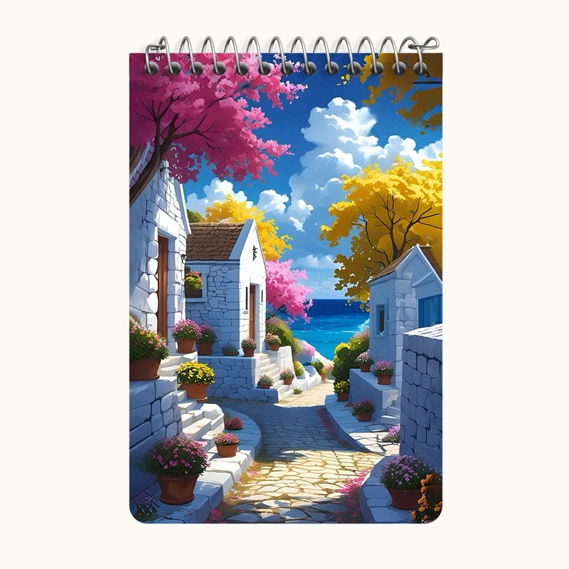 دفتر یادداشت 50 برگ خندالو طرح شهر ساحلی کد F11820