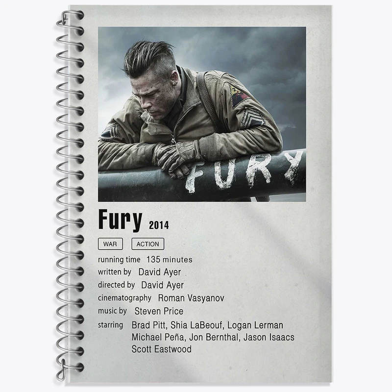 دفتر زبان 50 برگ خندالو مدل دو خط طرح خشم (Fury) کد F11319