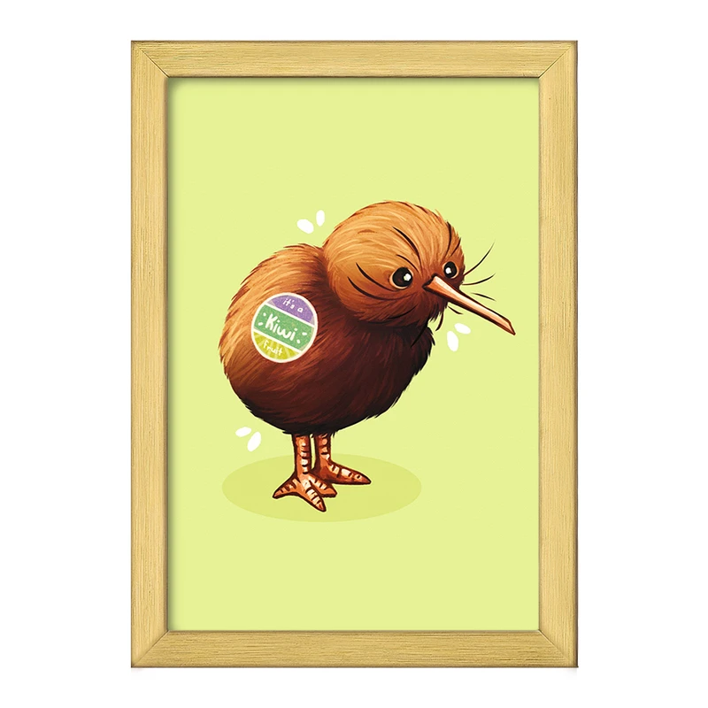 تابلو خندالو طرح کیوی حیوانات بامزه  کد 21062