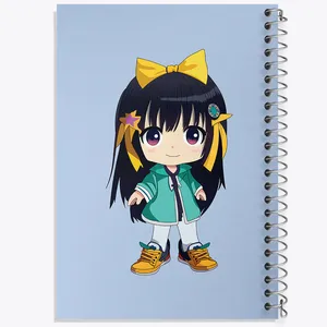 دفتر مشق 50 برگ خندالو طرح دختر انیمه ای کد F3600