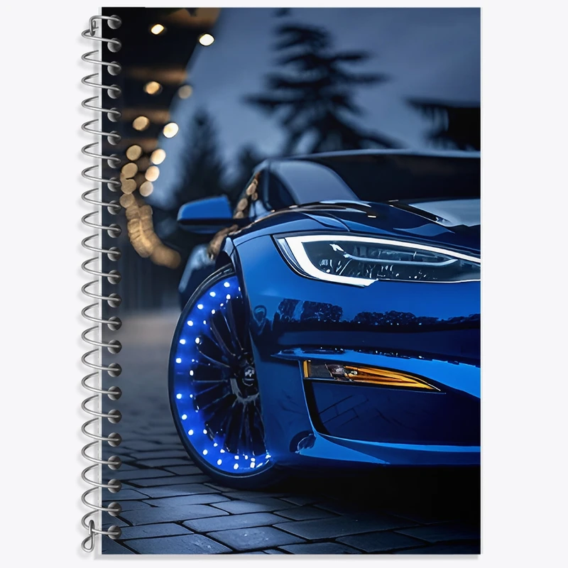 دفتر زبان 50 برگ خندالو مدل سه خط طرح ماشین اسپرت کد F9520