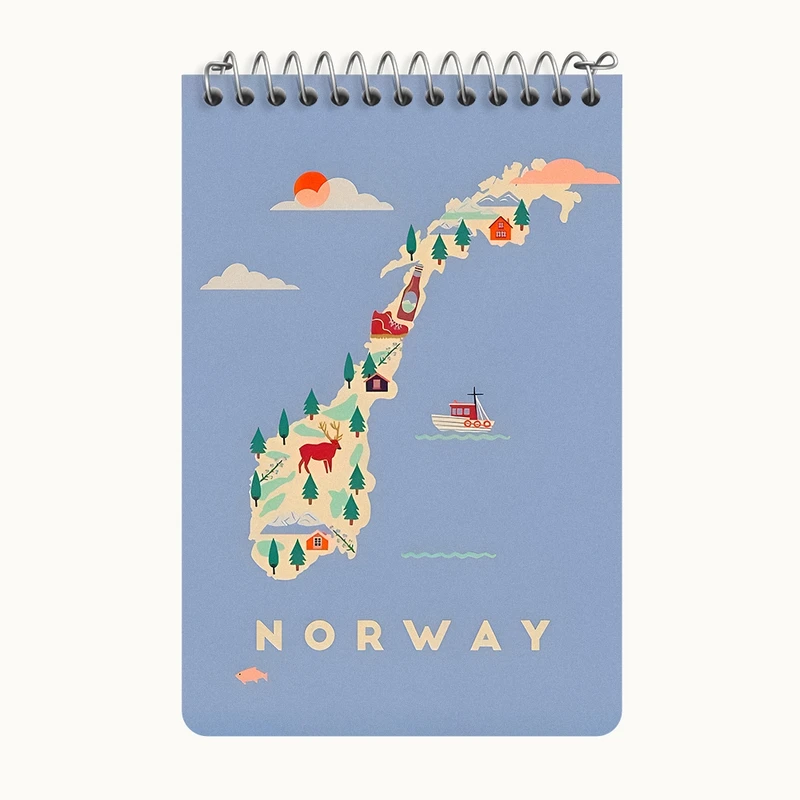 دفتر یادداشت 50 برگ خندالو طرح نروژ (Norway) کد F14363