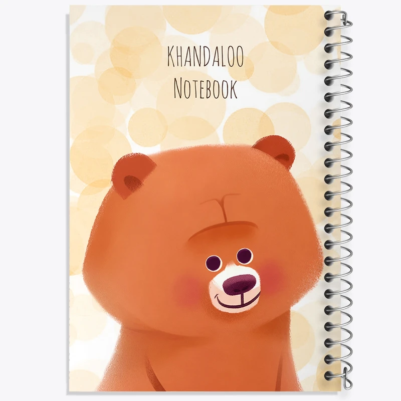 دفتر ژورنال نویسی 50 برگ خندالو مدل نقطه ای طرح خرس کیوت کد N8957