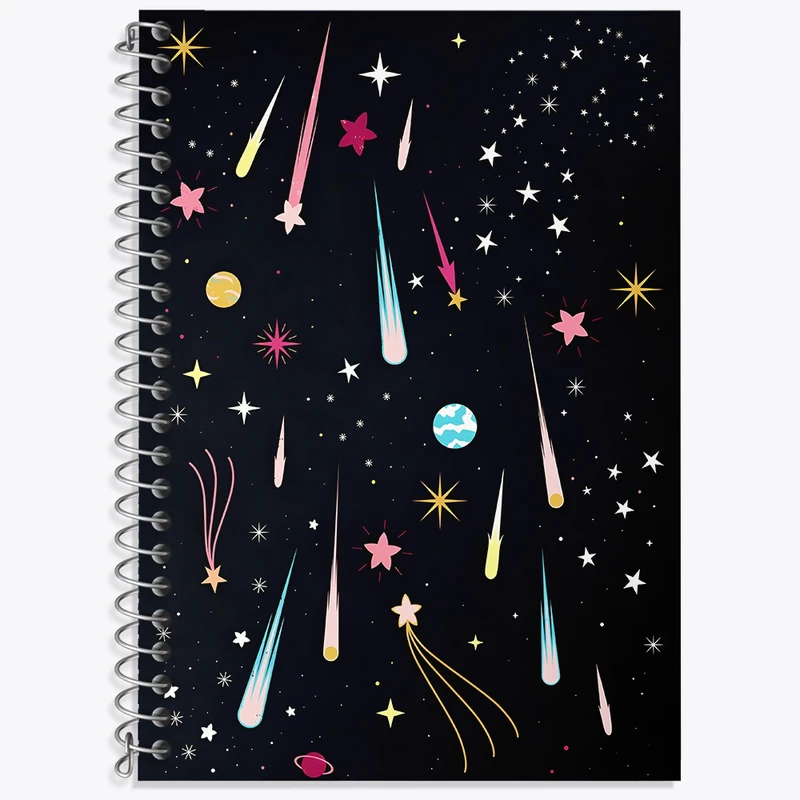 دفتر نت موسیقی 50 برگ خندالو طرح فضایی کد N6786