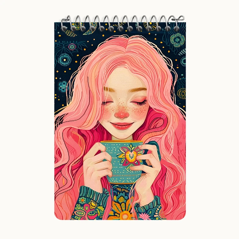 دفتر یادداشت 50 برگ خندالو طرح دخترانه کد F7320