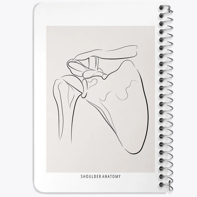 دفتر یادداشت 50 برگ خندالو طرح آناتومی شانه (Shoulder Anatomy) کد F13915