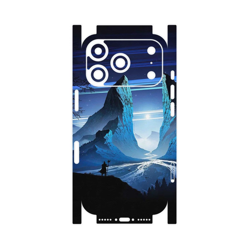 برچسب پوششی ماهوت مدل Blue Mountains Digital Art-FullSkin مناسب برای گوشی موبایل اپل iPhone 17 Pro