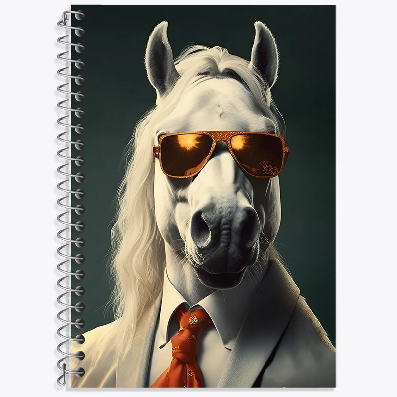 دفتر زبان 50 برگ خندالو مدل سه خط طرح اسب کد F12751