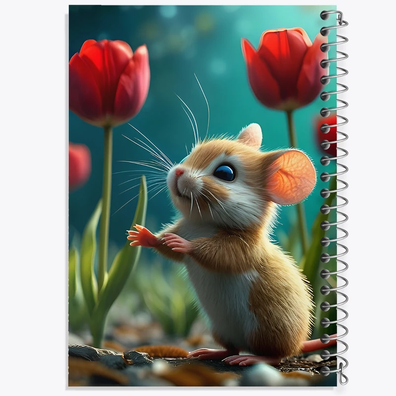 دفتر طراحی 50 برگ خندالو طرح موش بامزه کد F12775