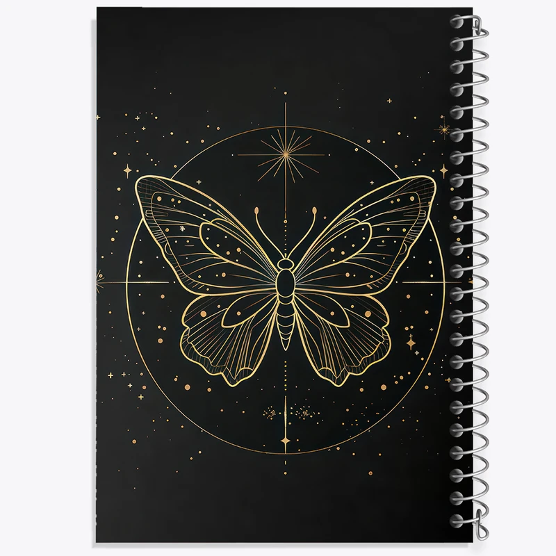 دفتر مشق 50 برگ خندالو طرح پروانه مینیمال کد F3083