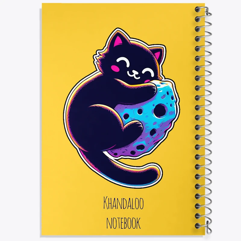 دفتر نقاشی 50 برگ خندالو طرح گربه کهکشانی کد N8145
