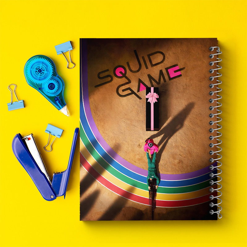 دفتر مشق 100 برگ خندالو طرح بازی مرکب (Squid Game) کد F10135