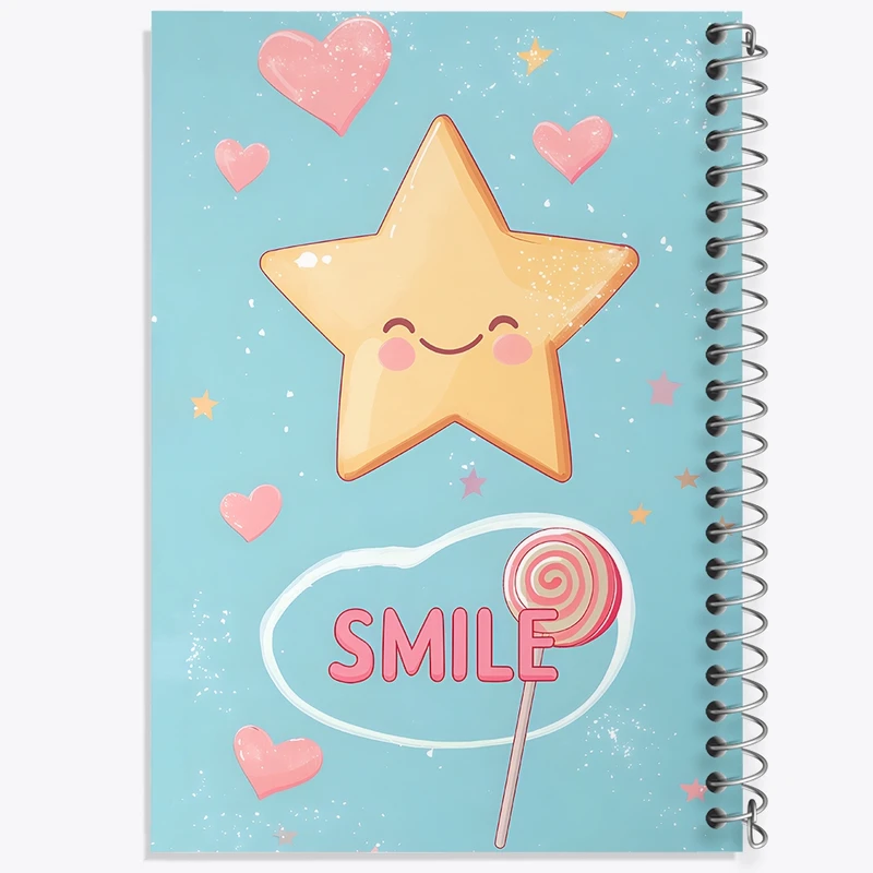 دفتر شطرنجی 50 برگ خندالو طرح ستاره کیوت کد N6919