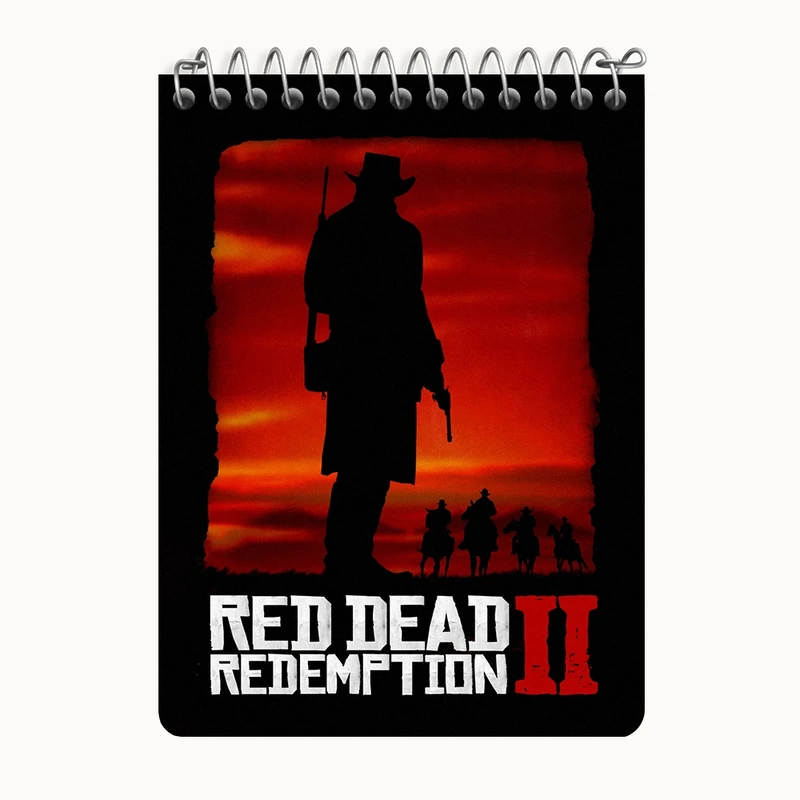 دفتر یادداشت 50 برگ خندالو طرح رد دد (Red Dead) کد N9353