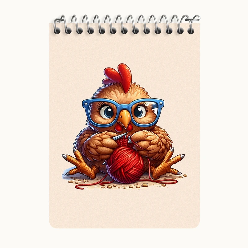 دفتر یادداشت 50 برگ خندالو طرح مرغ بامزه کد N5135