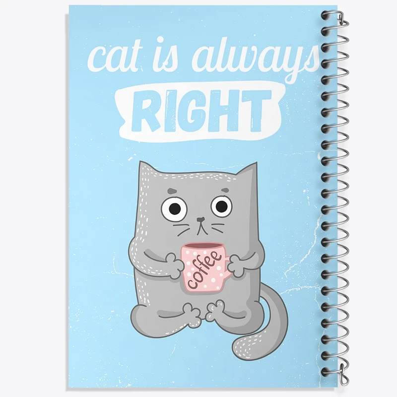 دفتر طراحی 50 برگ خندالو طرح گربه بامزه کد N1067