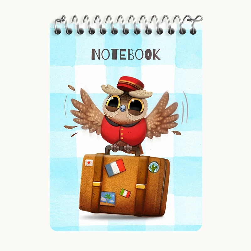 دفتر یادداشت 50 برگ خندالو طرح جغد بانمک کد N6538