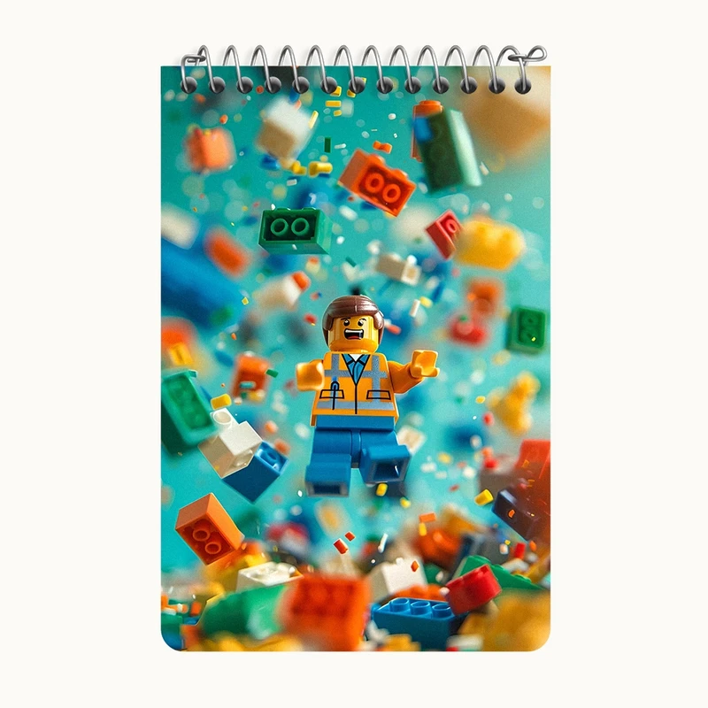 دفتر یادداشت 50 برگ خندالو طرح لگو (Lego) کد F4226