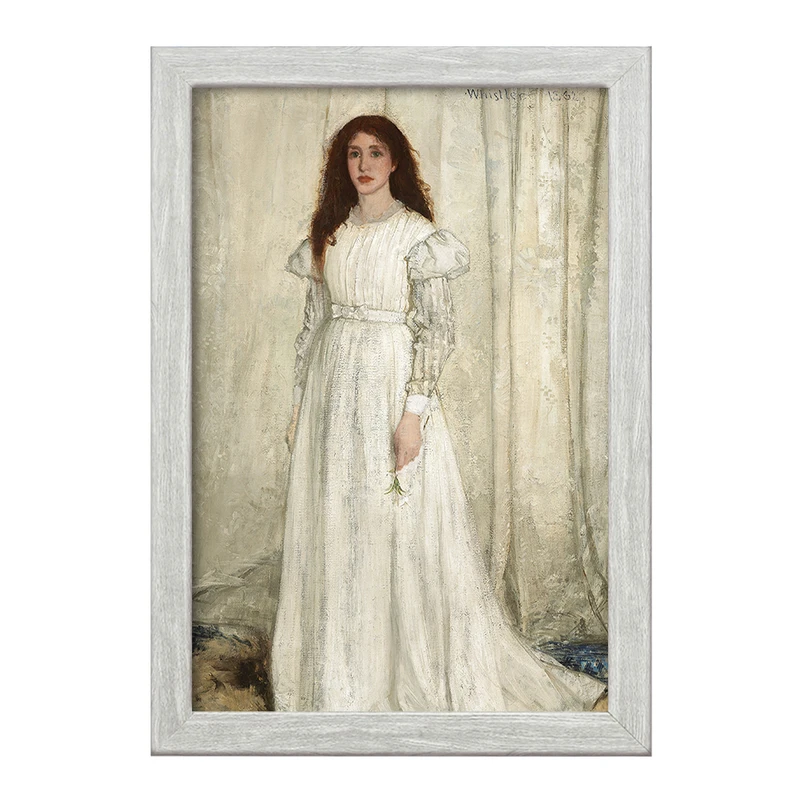 تابلو خندالو طرح نقاشی سمفونی دختر سفید اثر جیمز ابوت کد F12154