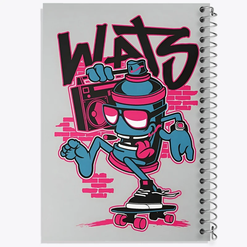 دفتر شطرنجی 50 برگ خندالو طرح اسپری رنگ بامزه کد F4369