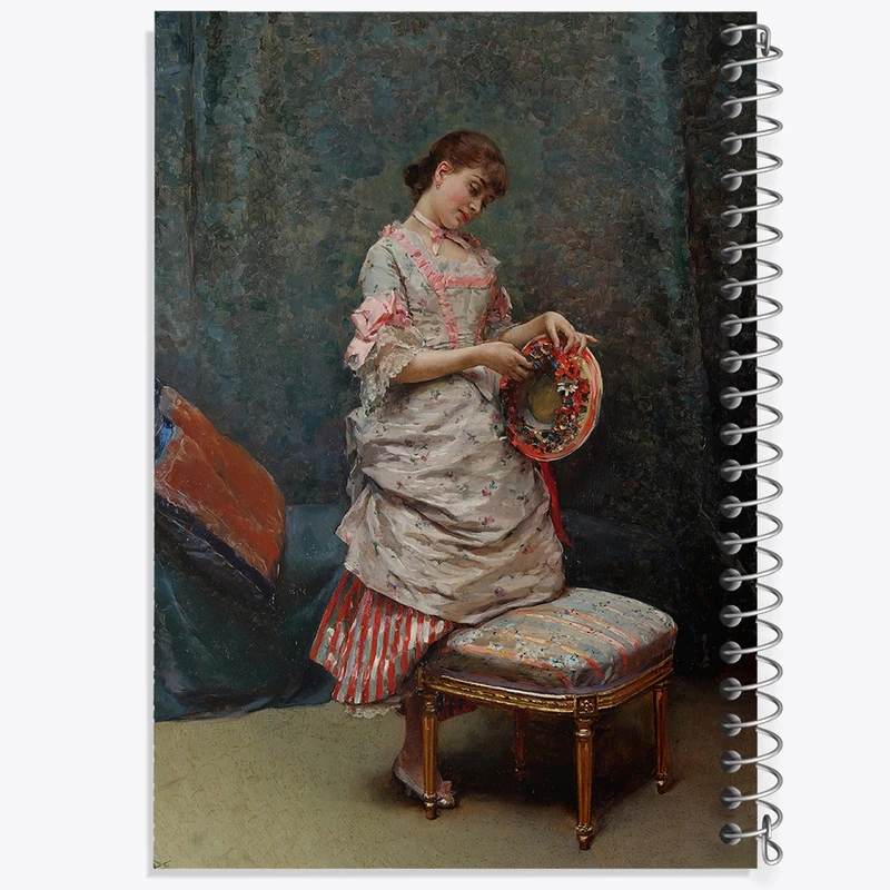 دفتر لیست خرید 50 برگ خندالو طرح نقاشی الین کلاه در دست دارد اثر رایموندو د مادرازو و گرتا کد F12412