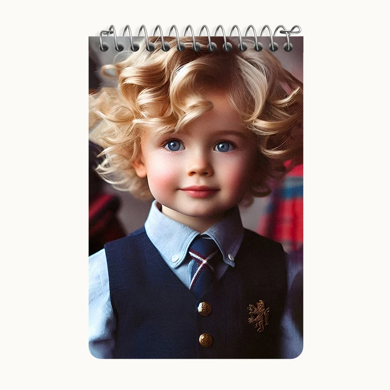 دفتر یادداشت 50 برگ خندالو طرح پسرانه کیوت کد F7568