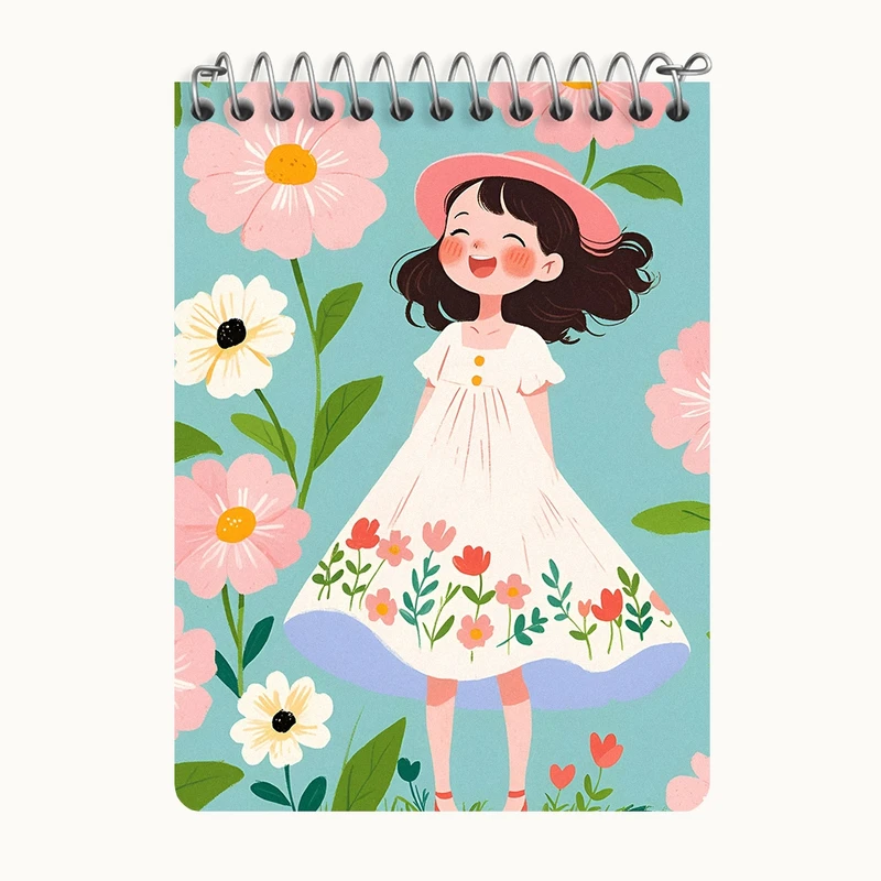 دفتر یادداشت 50 برگ خندالو طرح دخترانه فانتزی کد N8209