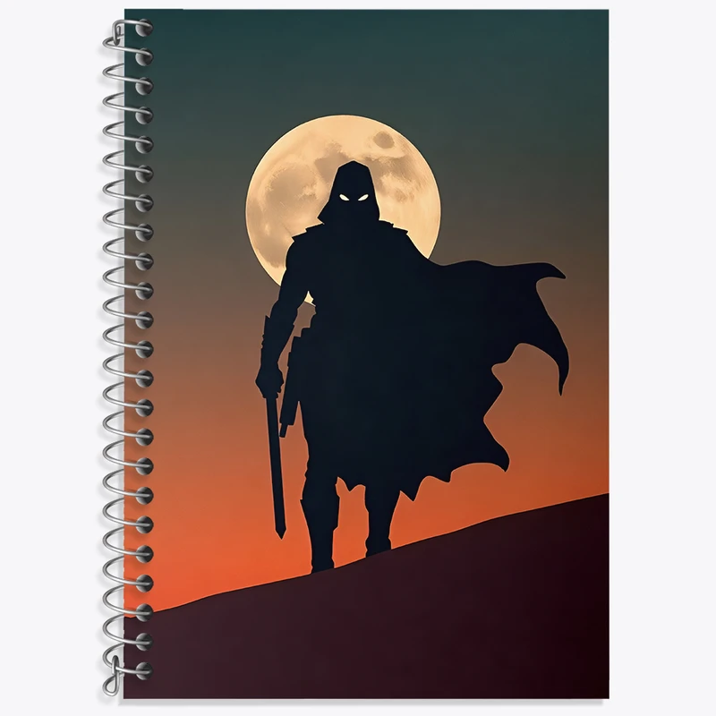 دفتر زبان دوخط 50 برگ خندالو طرح مارول (Marvel Moon Knight)  کد N7704