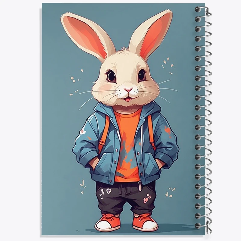 دفتر طراحی 50 برگ خندالو طرح خرگوش کد F2886